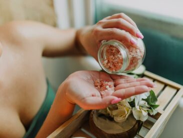 sel de bain pour un moment relaxant