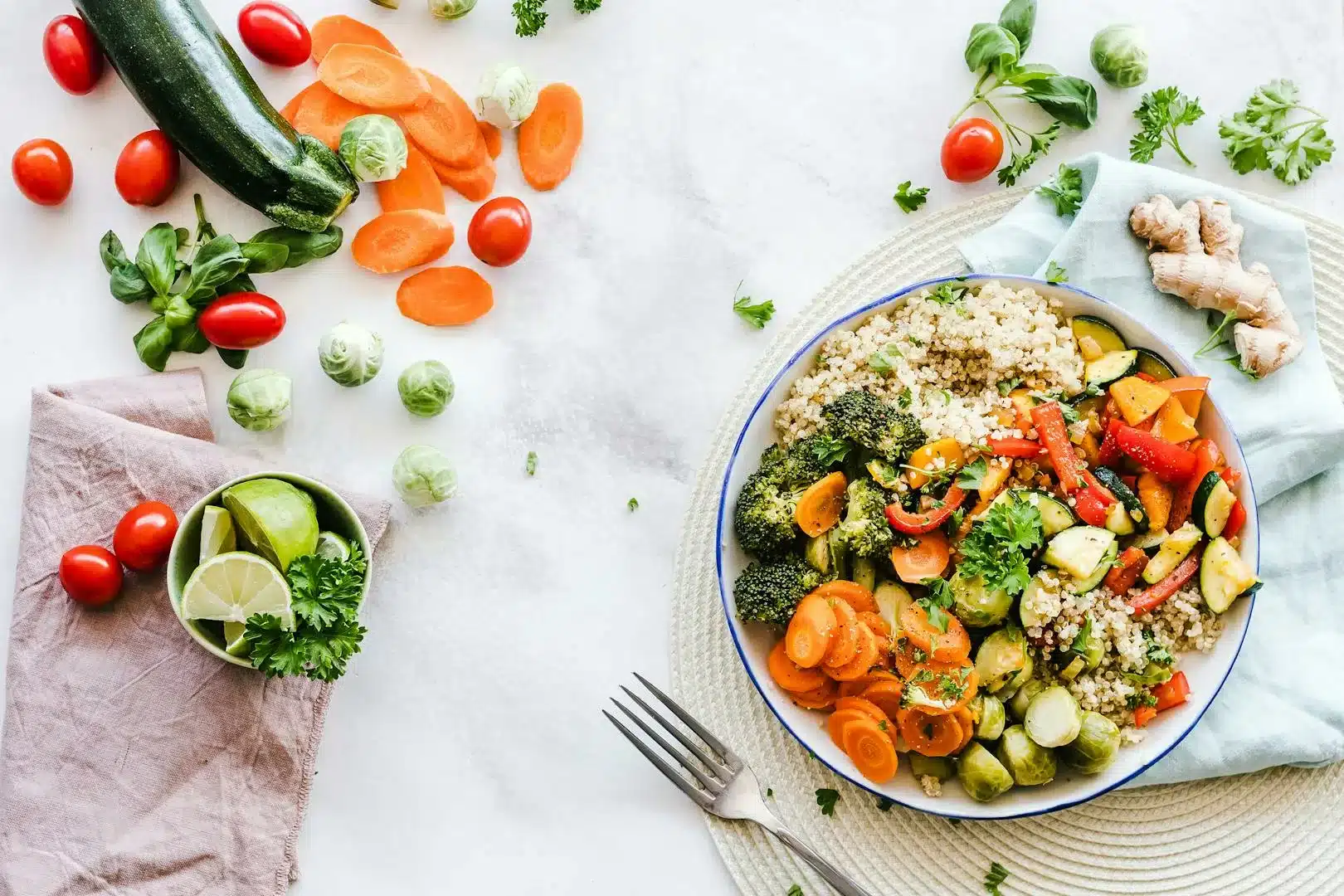 Un repas équilibré se fait avec des légumes de saison et frais